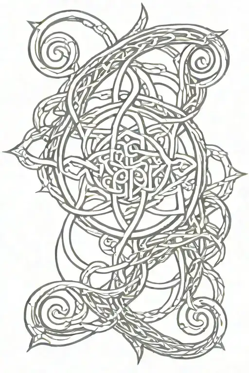 Spiritual Symbol Intertwined