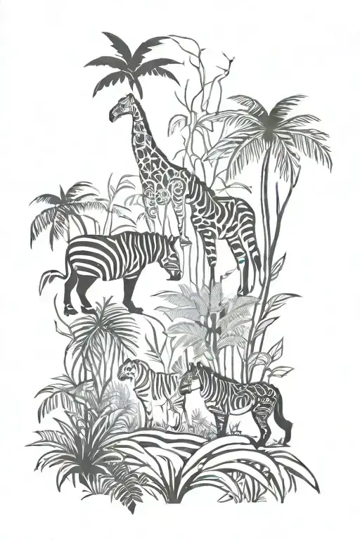 Jungle With Animals Native