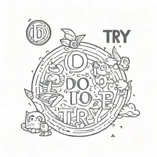 Circle Shape Surrounded With Do Or Do No There Is No Try