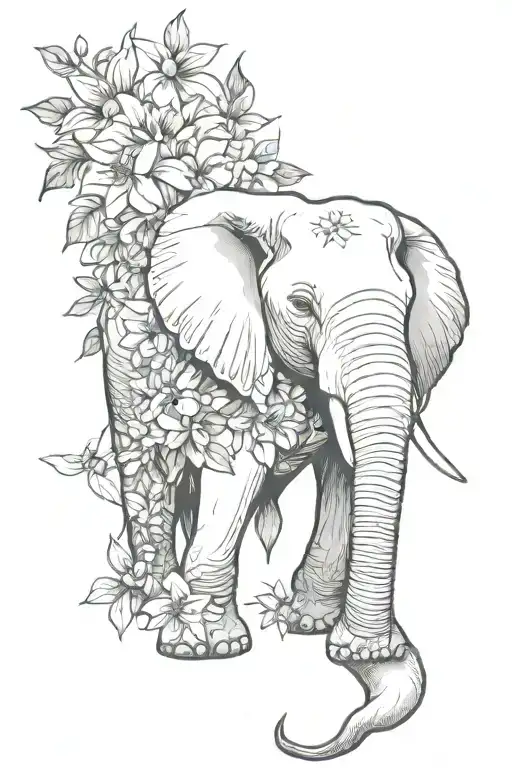 Elephant With Lillie's Thigh