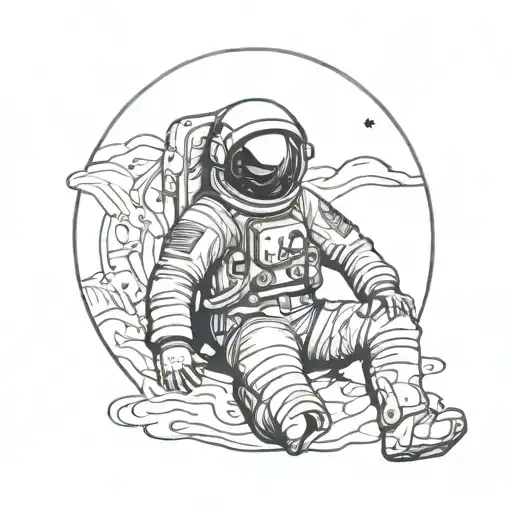 Astronaut Mandala Design