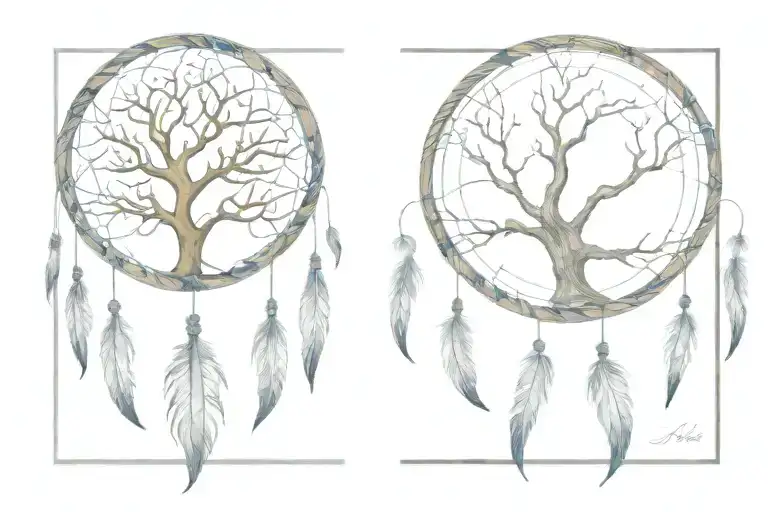 A Tree Of Life In A Dream Catcher