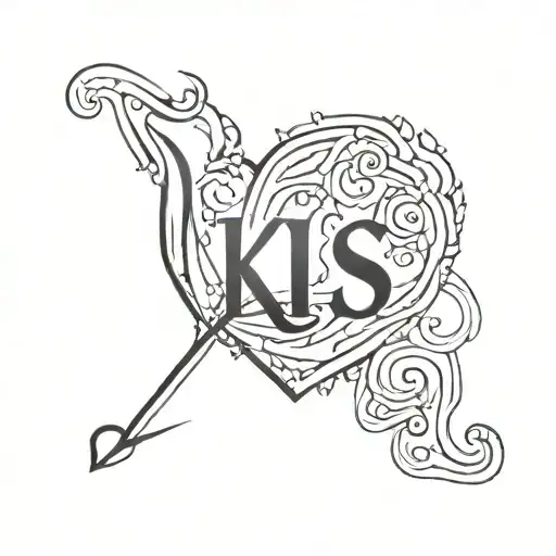 The Word Kis With A Heart As The I In Kis