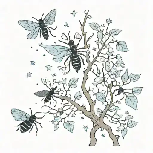 Nature Branches Insects Stars