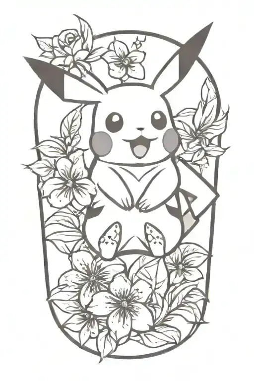 Pikachu With Flower