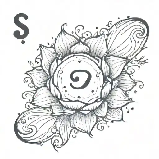 Semicolon Made Of Lotus Petals