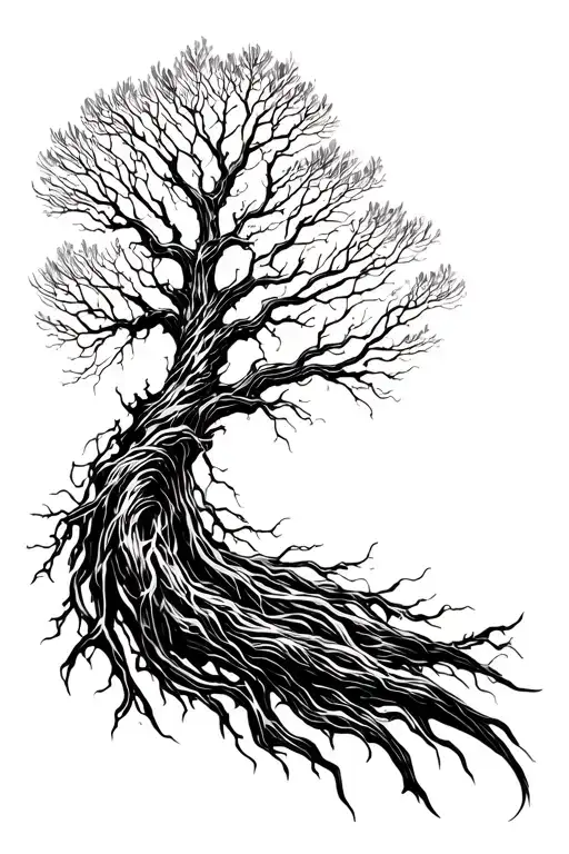 Tree Is Like A Net Entwining An Arm Sleeve