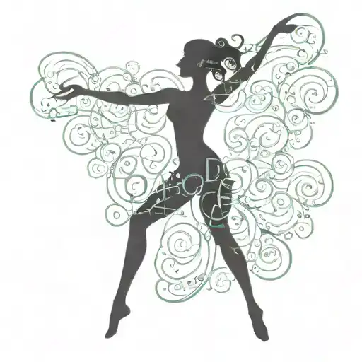 Word 'Dance' That Transforms Into Woman Silouette