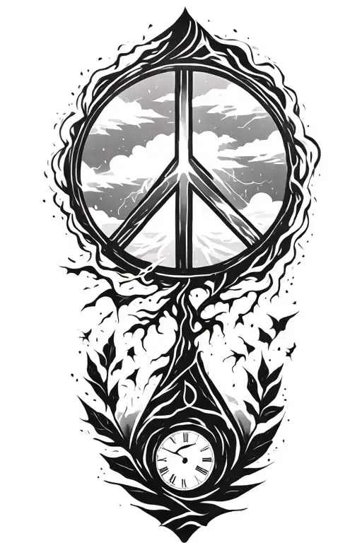 Peace And Lightining Storm And Time And Nature