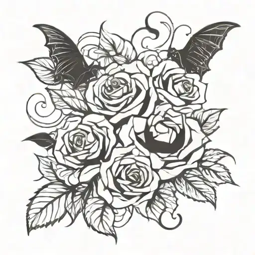 Roses And Scorpion And Bat And