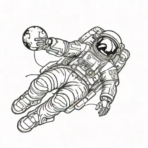 Astronaut Floating In Space
