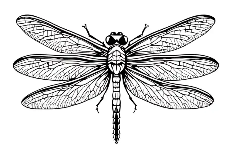 Dragonfly Made Of Diamond Shaped
