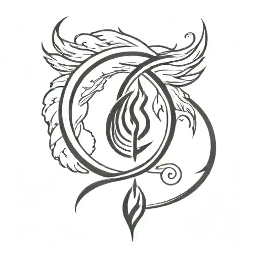 Fire Symbol And Air Symbol Combined