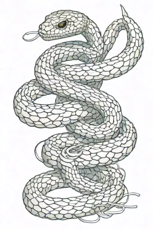 Snake Wrapped With Barbed Wire