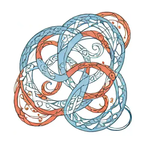 Blue And Red Infinity Symbol