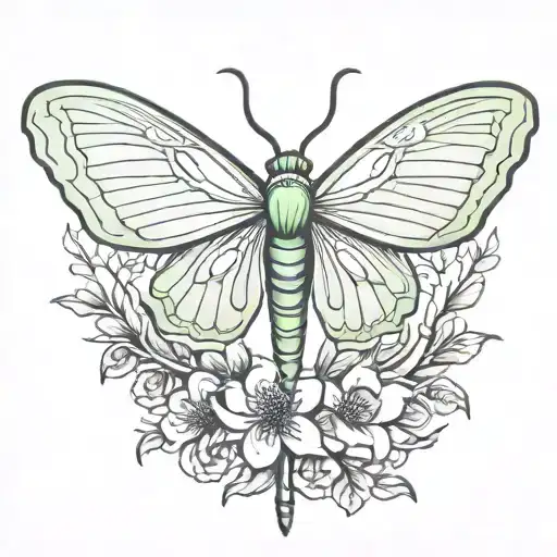 Luna Moth On A Sword