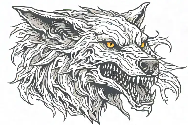 Reaper Of Death Wolf Head