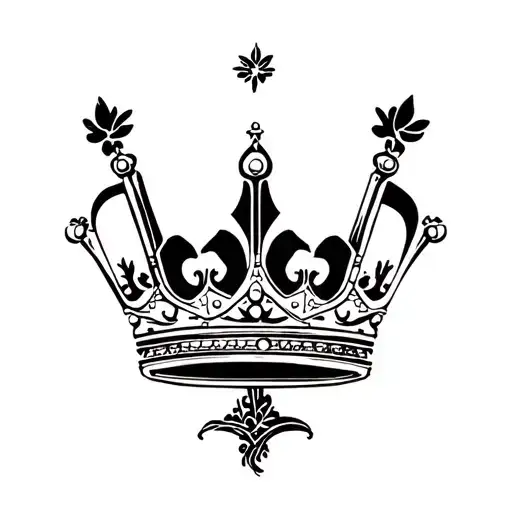 Crown Lys Fleur Paris Lyon City Skyline