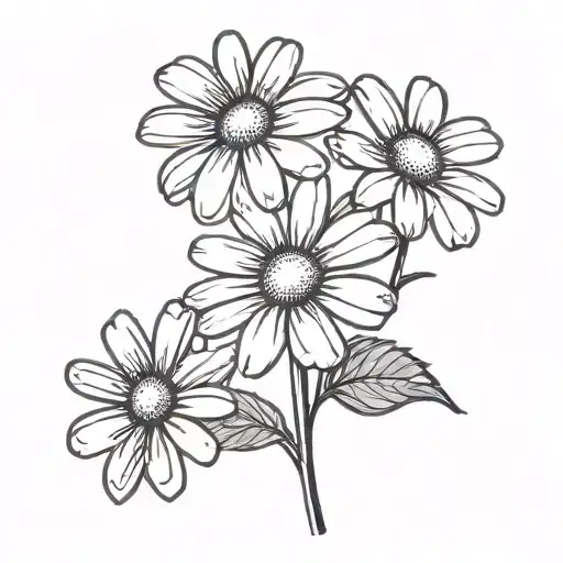 Daisy And Violet One Violet Flower