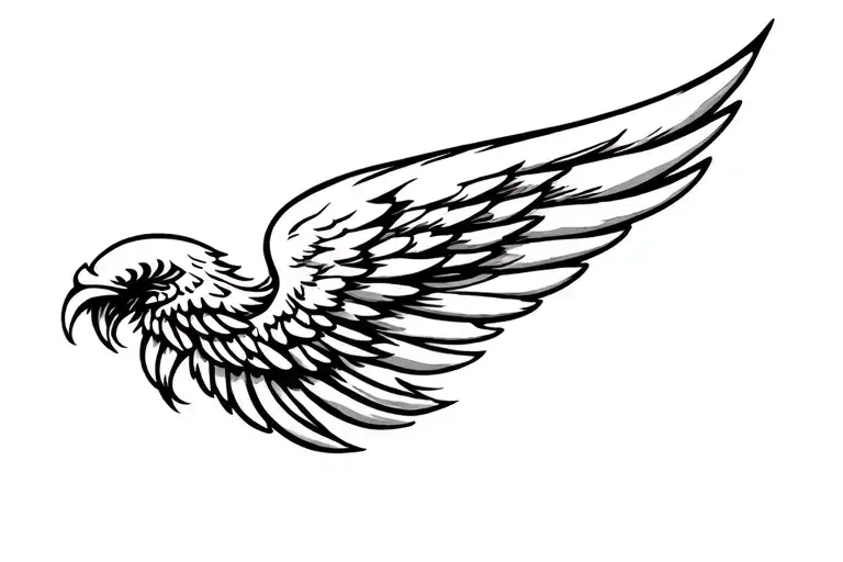Wing Tattoo For Forearm