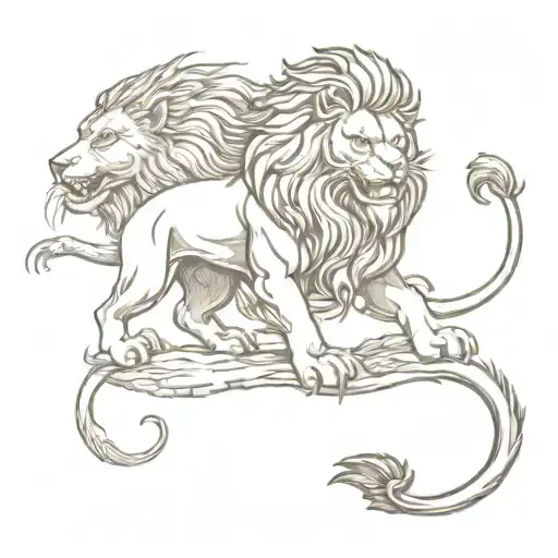 Lion And Dragon