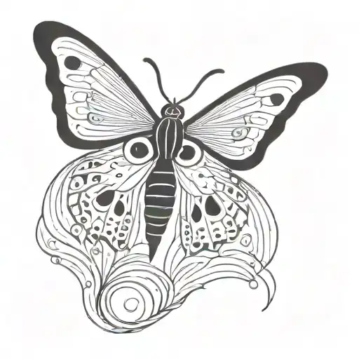 Creepy Moth With Human Eyes On Wings