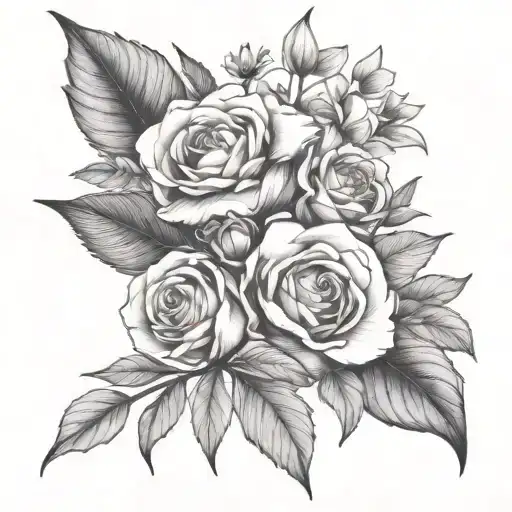 Feb Sept Aug Dec Birth Flowers Bouquet