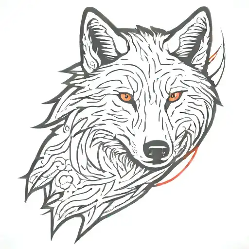 White Wolf Red Eyes