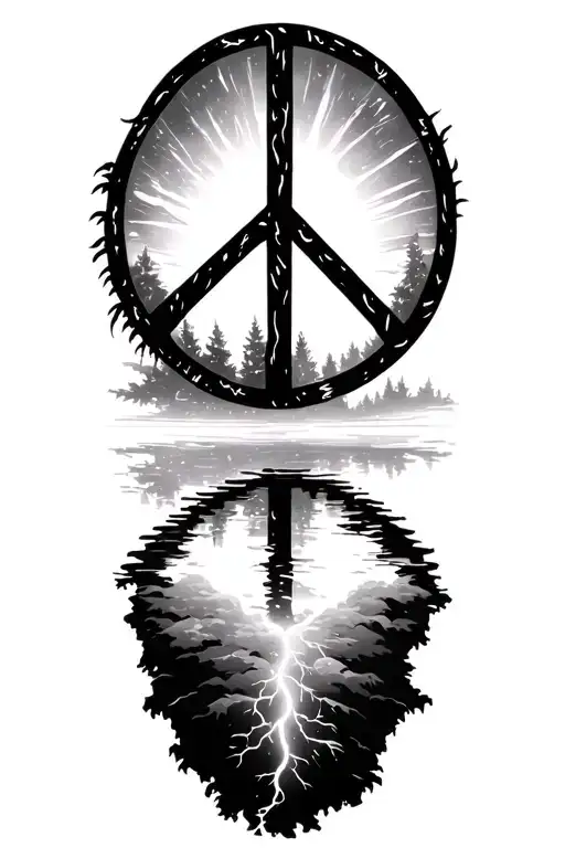 Peace And Lightining Storm And Time And Nature