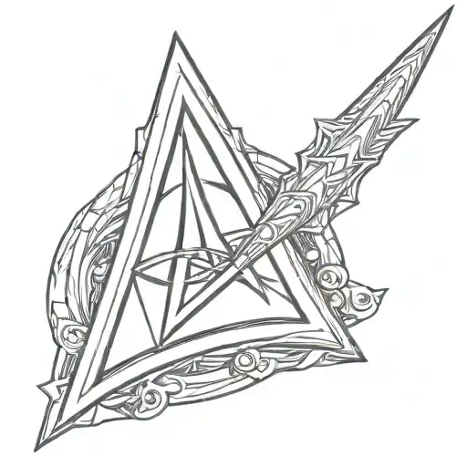 Deathly Hallows Symbol Incorporated In A Star Trek Badge
