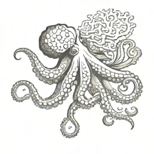 Octopus On Coral Reef