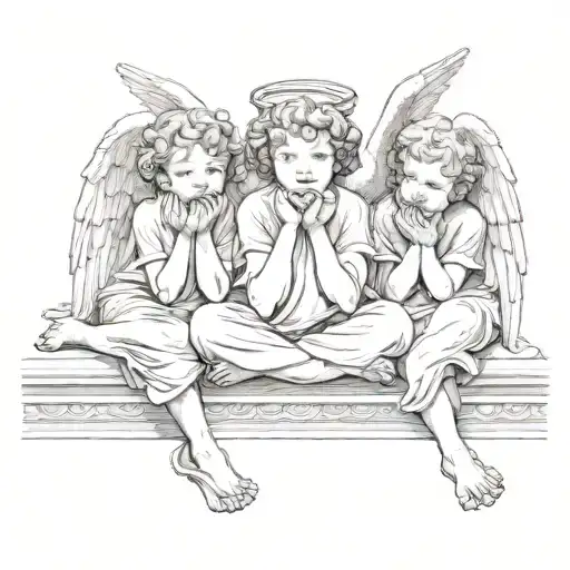 Angels See No Evil Speak No Evil Hear No Evil