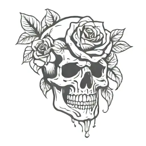 Skull And Rose