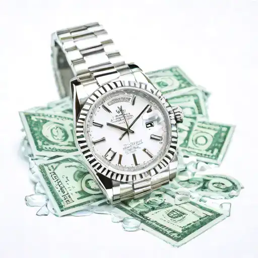 Money And Rolex Daydate On Some Ice
