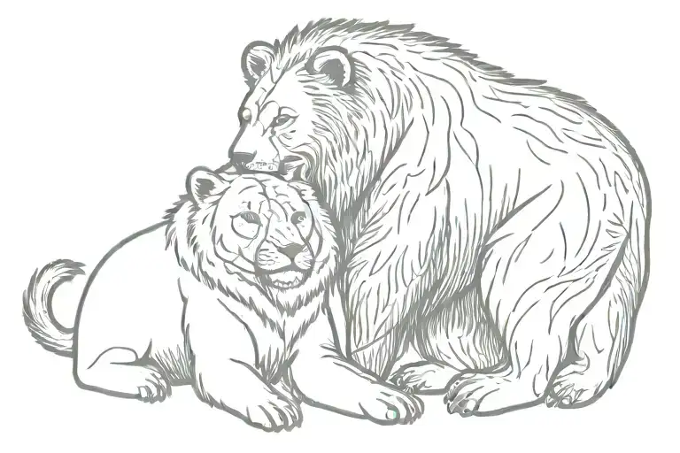 Bear Love Lion