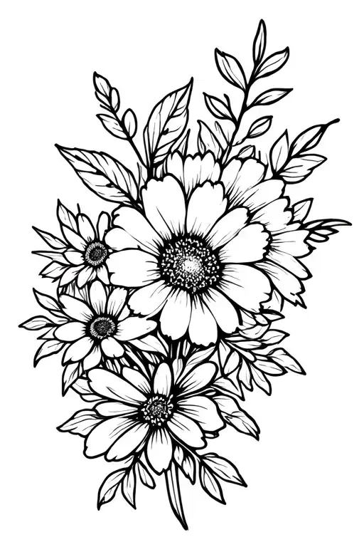 September And November Birth Flower Bouquet