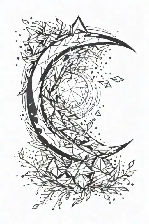 Crystals Growing In The Shape Of A Moon