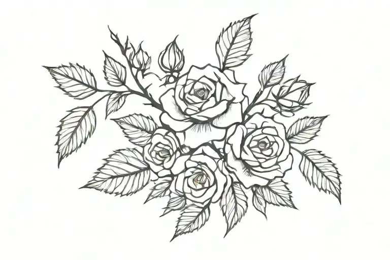 Prickly Rose Branches