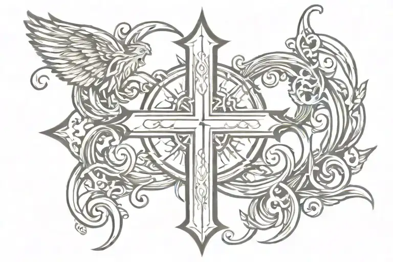 Christian Tattoo With Symbols