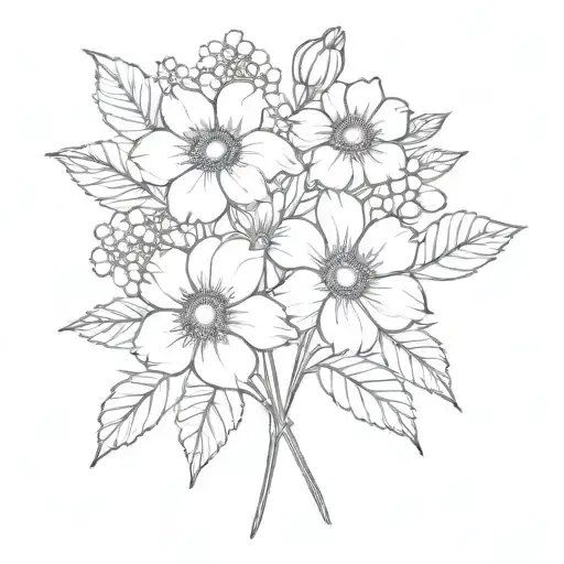 Family Birth Flower For Feb Aug Sept Dec Bouquet Made