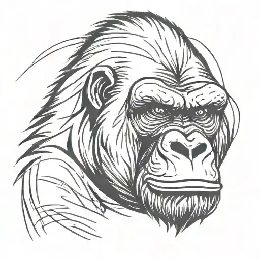 Angry Gorilla Head