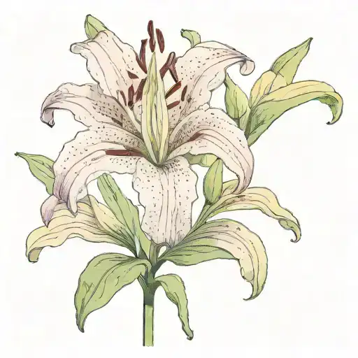 A Pale Burgundy Lily But Elegant Script
