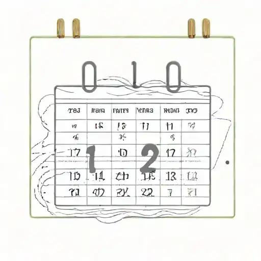 Calendar Page With The Date