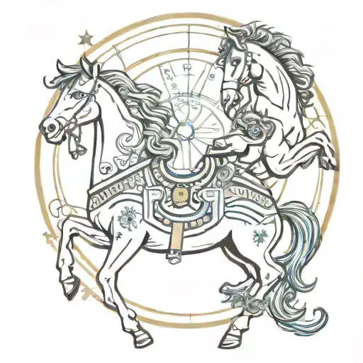 Gemini Zodiac With Horse Year Animal Sun And Mercury