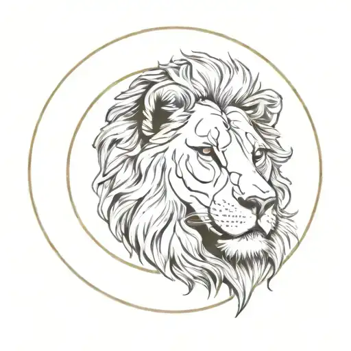 Leo Moon With Lion Face