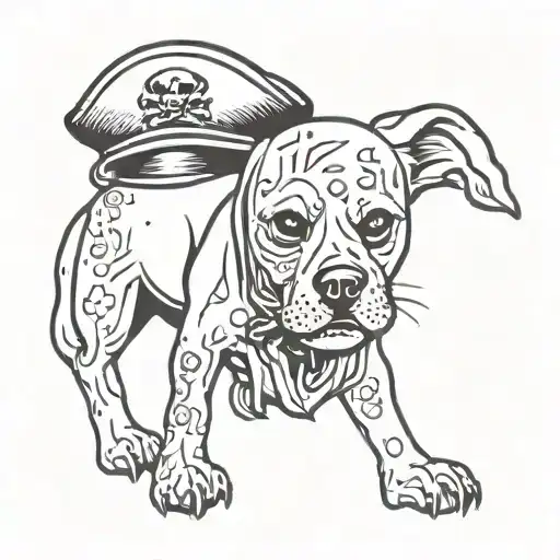 Ghost Pirate Dog Wearing