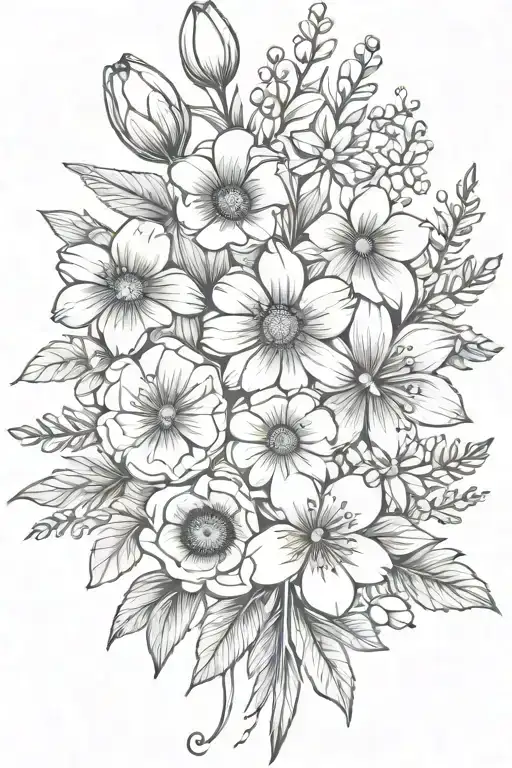 March And April Birth Flower Bouquet