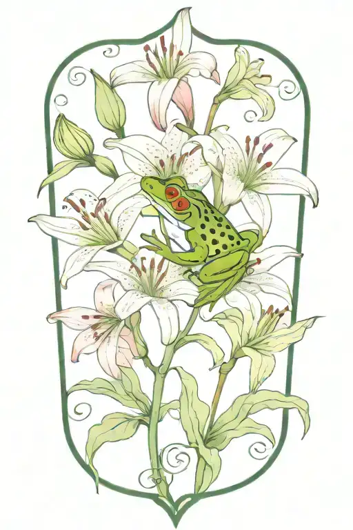 Frog And Stargazer Lily