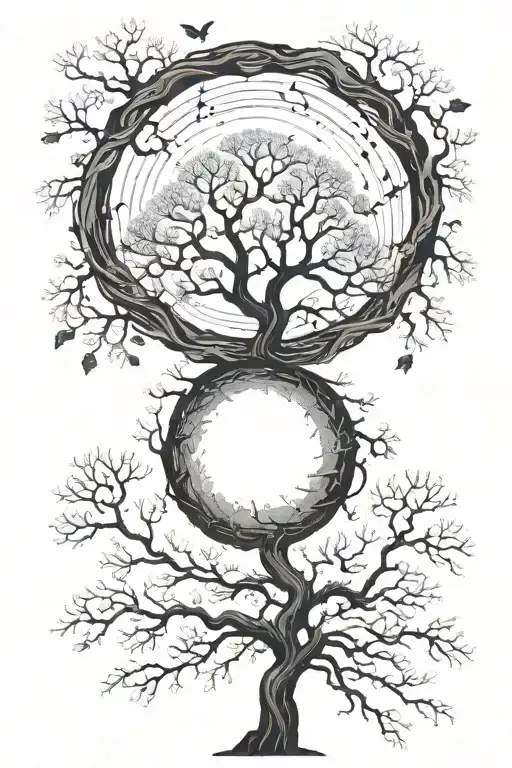 Black Hole Above World Tree Branch