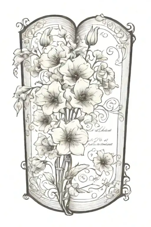 Flowers Dark Fantasy Book